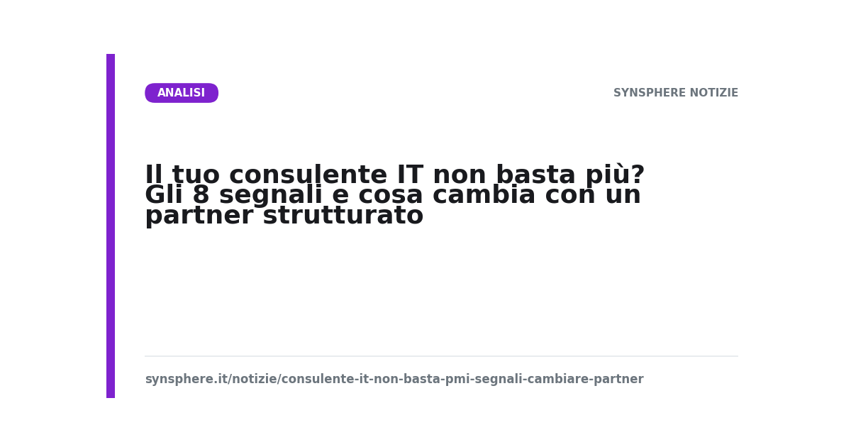 Imprenditore di una PMI valuta se cambiare il consulente IT verso un partner Microsoft strutturato