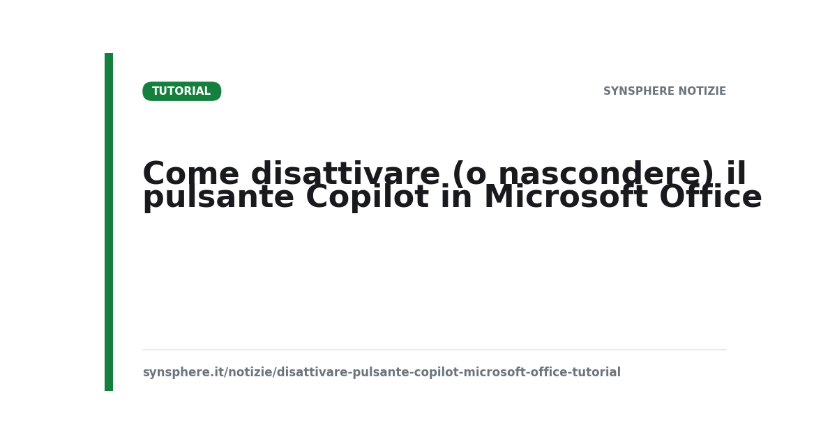 Come disattivare (o nascondere) il pulsante Copilot in Microsoft Office