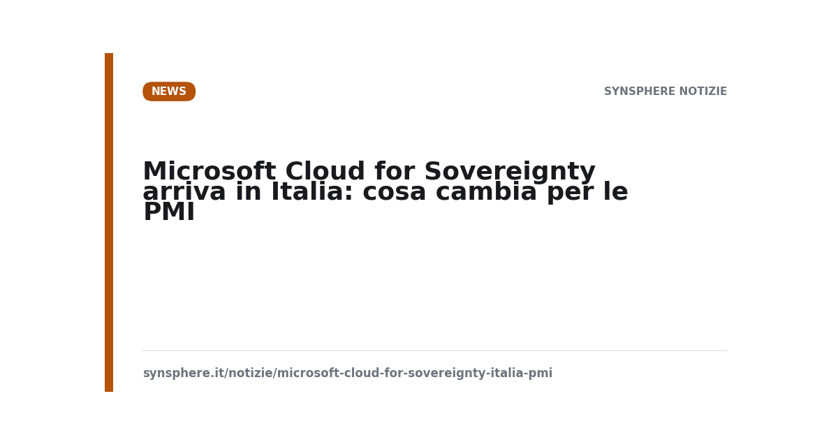 Microsoft Cloud for Sovereignty arriva in Italia: cosa cambia per le PMI
