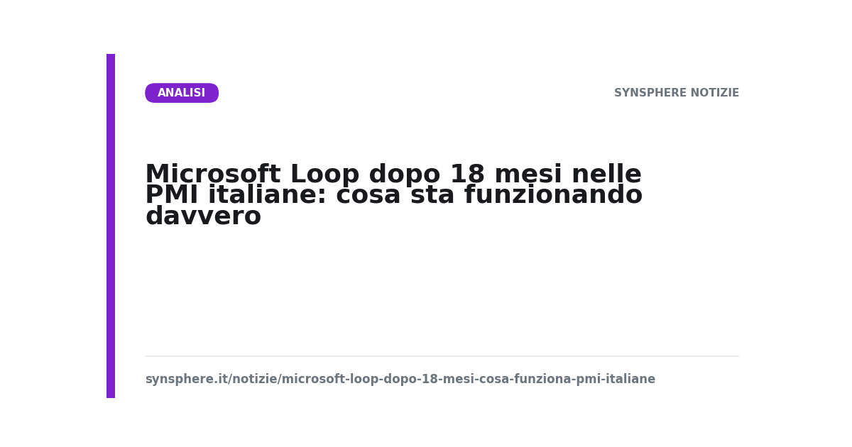 Microsoft Loop dopo 18 mesi nelle PMI italiane: cosa sta funzionando davvero